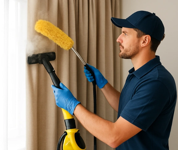 Trusted drapes cleaning technician Matty Curtain Cleaning wights-mountain QLD