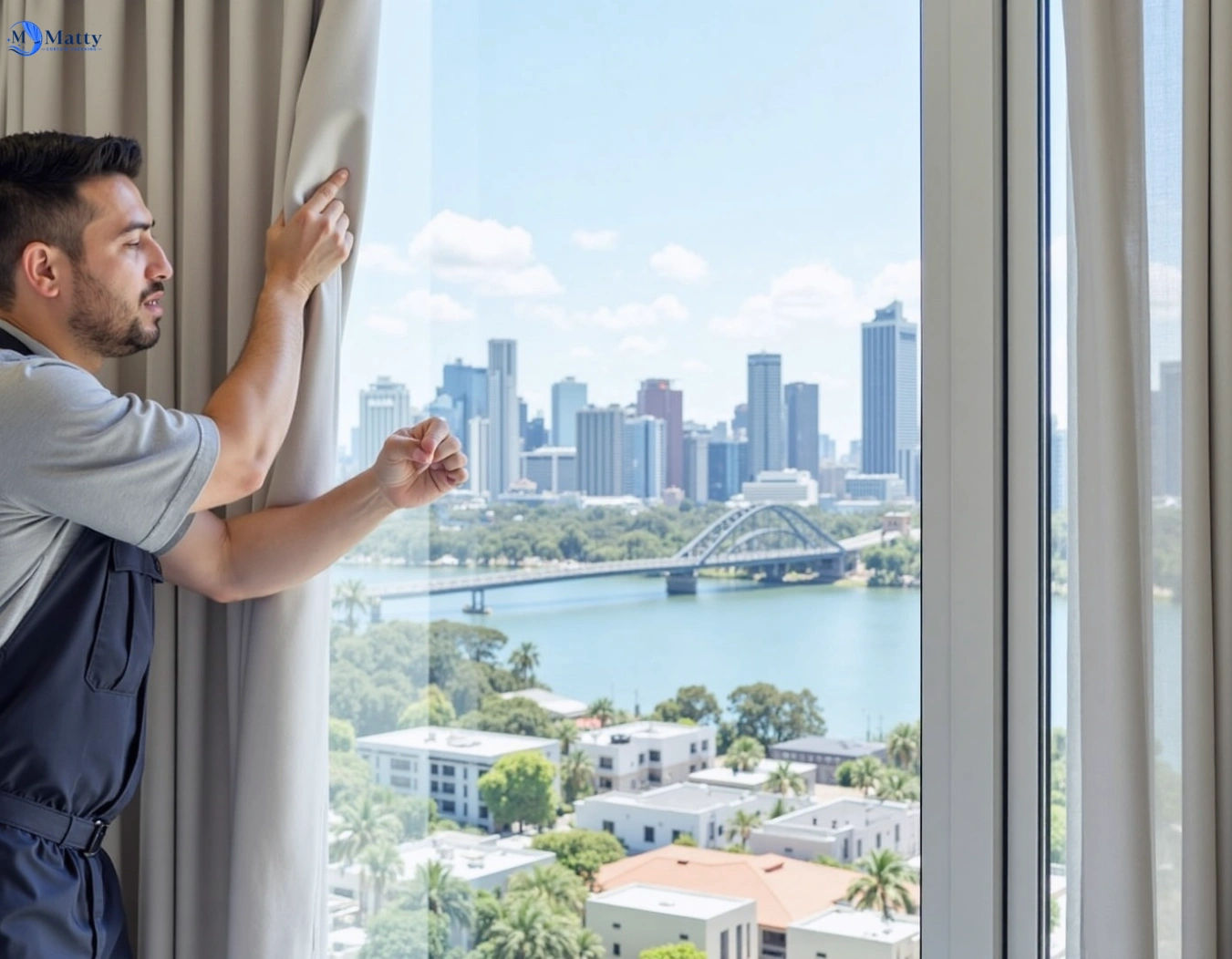 Professional curtain steam cleaning service wights-mountain QLD by Matty Curtain Cleaning
